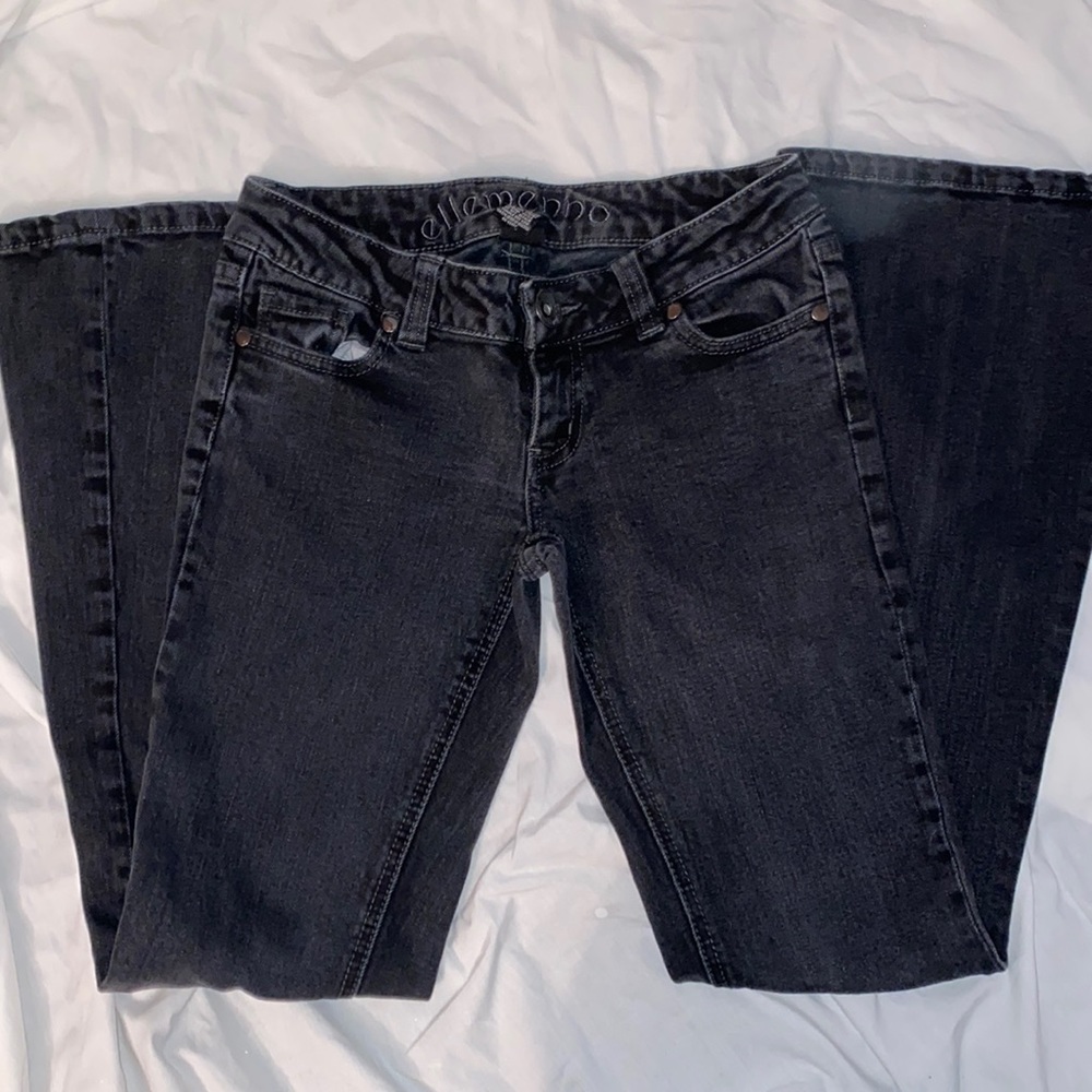 Black Ellemenno Boot Cut denim jeans size 1S